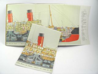 antique Aquitania Cunard Line printed booklet brochure deck plans 8