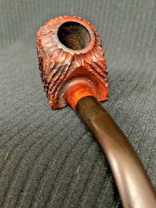 Vintage Hand Carved Face IMPORTED BRIAR WOOD Tobacco Smoking Pipe Italy 4