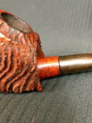 Vintage Hand Carved Face IMPORTED BRIAR WOOD Tobacco Smoking Pipe Italy 6