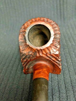 Vintage Hand Carved Face IMPORTED BRIAR WOOD Tobacco Smoking Pipe Italy 8