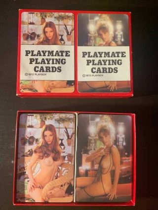 Playboy Playmate Playing Cards Double Deck 1972 & 1973 - Very Good Condi 2