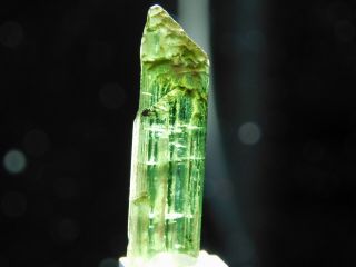 A 100 Natural Green Tourmaline Crystal on a Stand From Brazil 4.  89 e 2