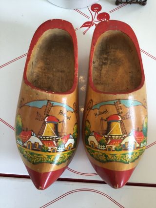 Wooden Shoes Holland Souvenir Handpainted