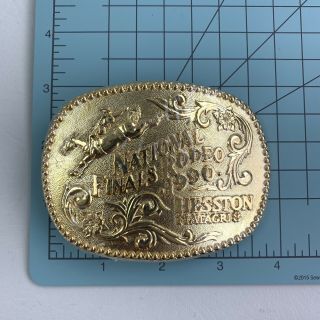 1990 Hesston NFR National Finals Rodeo Gold Tone Ltd Edition ’d NOS 4