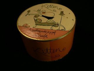 Vintage Kitten A Sparkling Powder Box And Puff By Benefit