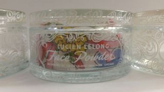 Vintage Powder Jar 1940s Lucien Lelong Face Box Glass Vanity Bathroom Decor