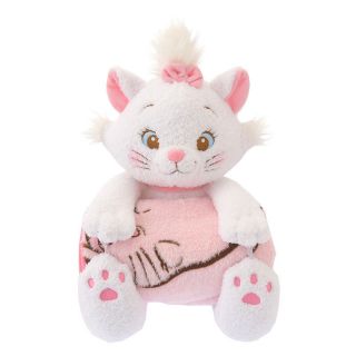Disney Store Japan Marie Blanket Plush Toy Relaxation Time Plush Doll Pink