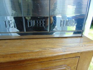 vintage / retro chrome 4 drawers kitchen canister 7423 3