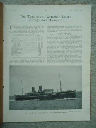 P&o - Cathay / Comorin - The Shipbuilder - June 1925