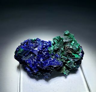SPARKLING - Blue Azurite crystals w/ Green Malachite matrix,  mine China 4