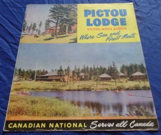 Br1657 Vtg 1948 Nova Scotia Pictou Lodge Cnr Canadian National Railway Brochure