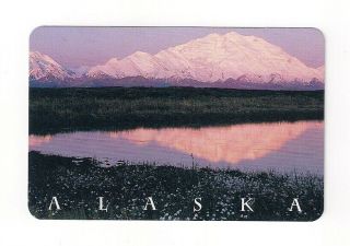 Bridge Size Deck Souvenir Playing Cards From Alaska,  Mountain Reflection