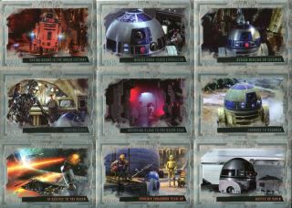 Star Wars Masterwork 2017 Complete 10 Card Foil Chase Set Adventures Of R2 - D2