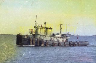 Uss Wawasee Ytm - 367 Navy Tug Boat - Vintage Ship 35mm Color Negative
