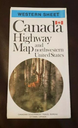 1973 Western Sheet Canada Highway Map & Northwest United States