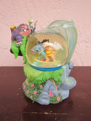 Disney Lilo And Stitch Surfing Snow Globe Music Box By Owner