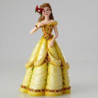 Disney Showcase,  Belle Masquerade Couture De Force Figurine,  8 " H,  4046620