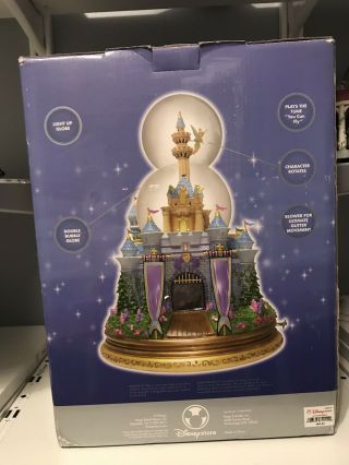 Disney Tinker Bell Castle Double Snowglobe Tinker Bell Rotates And Lights Up -