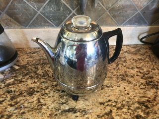 Vintage General Electric Percolator GE 33P30 Pot Belly 9 Cup Chrome Coffee Maker 4