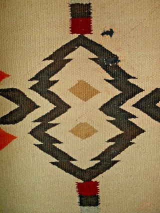 Old NAVAJO NAVAHO Indians Rug/Blanket.  Arrowheads,  Chevrons,  & Rainbow Bars.  NR 6
