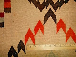 Old NAVAJO NAVAHO Indians Rug/Blanket.  Arrowheads,  Chevrons,  & Rainbow Bars.  NR 7