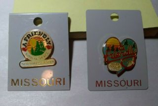 Silver Dollar City / " A Friendly Kind Of Place " / 1 Ea Of 2 Shapes / Trading Pin