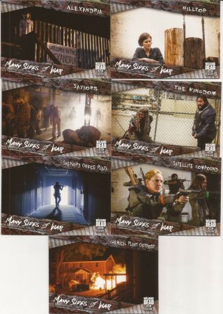 Topps The Walking Dead Season 8 Part 1 Many Sides Of War 7 Card Insert Set