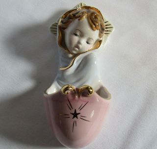 Vintage Baby Jesus Ceramic Holy Water Font