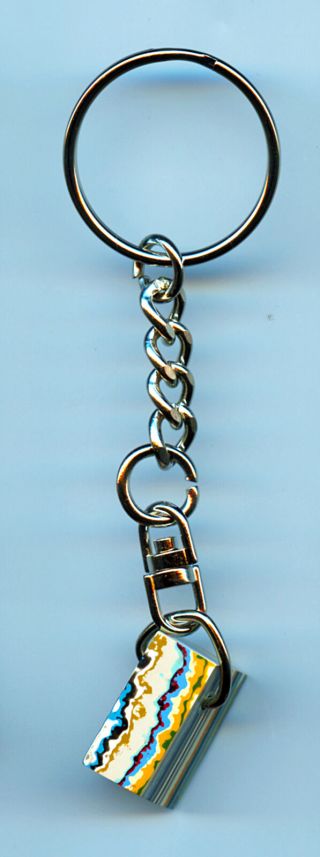 Fordite Key Chain - 21.  82mm x 15.  08mm x 9.  71mm 1403 4