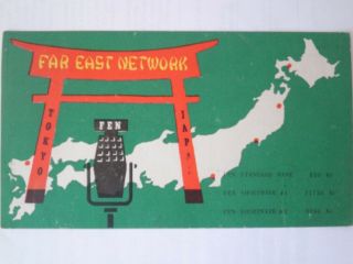 Qsl Card From The Far East Network Japan 1955