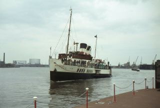 5 X Vintage 35mm Photo Slides,  Steam Ship Waverley At Greenwich Pier May 1979