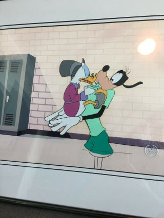 Goofy And Uncle Scrooge Mcduck From " Sport Goofy " Hand Painted Production Cel