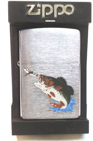 Vintage 1994 Zippo Black Bass Lighter G X