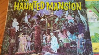 Rare Disney " The Haunted Mansion " Lp Record Album,  1st Press Purple 3947,  Book