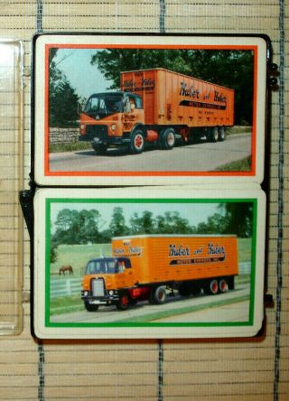 Huber And Huber Motor Express Inc.  Double Playing Card Deck/both Complete W/box