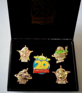 Japan Disney Store Toy Story 20th Ann.  Woody Jessie Buzz Lightyear Alien Pin Set