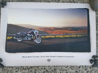Harley Davidson Road King Classic Poster 36 " X 24 " (3ft By 2ft)