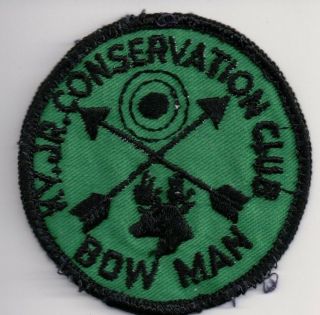 Kentucky Junior Conservation Club Patch Bow Man,  1950s Governor Wetherby Program