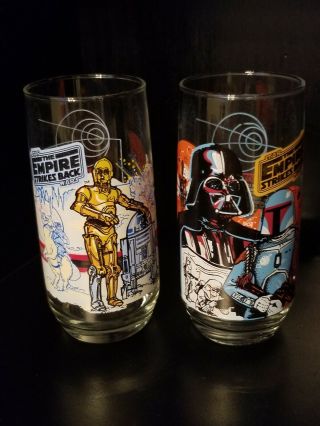 Star Wars - The Empire Strikes Back 1980 Burger King Coca - Cola Glasses Set Of 2
