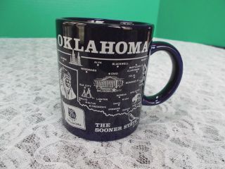 " Oklahoma " Souvenir Mug - The Sooner State - Brief History On Back Of Mug