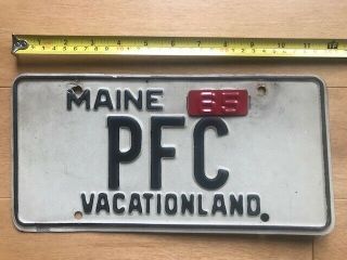1965 Maine Vanity License Plate Pfc