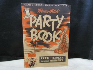 1950 Vtg Weeny Witch Party Book Halloween Masks Goblin Herman Wieners Advertise