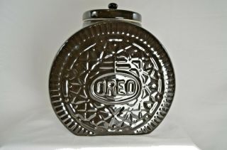 Ceramic Oreo Shaped Cookie Jar,  Maker Unknown