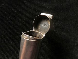 Silver Cheroot Holder With Pill Compartment E.  H.  W.  London 1908,  90mm,  16.  5g 4