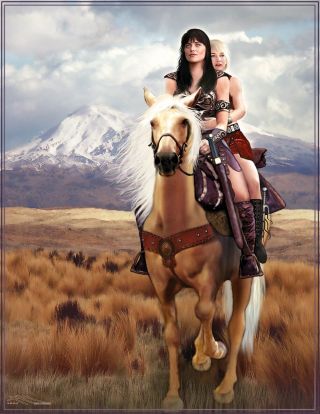 Xena 8 1/2 X 11 Inch Art Print Signed By Patricia Parker Portraits Of A Warrior