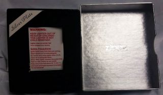 Zippo Vintage Box For Silver Plate Lighter