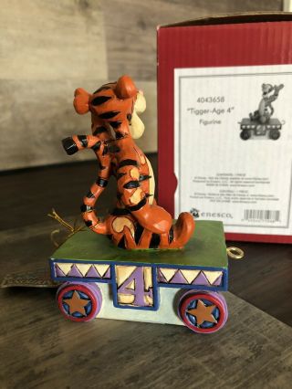 Jim Shore Disney Traditions Rare Birthday Train Tigger Age 4 Figurine 4043658 4