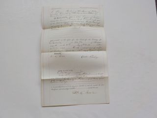 Antique Document 1871 Manchester County Ontario York Justice Of The Peace Ny