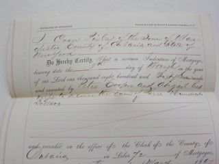 Antique Document 1871 Manchester County Ontario York Justice Of The Peace NY 2