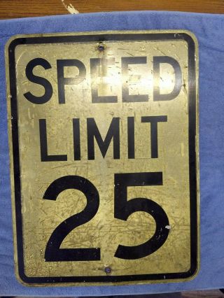 Vintage Pa 25 Mph Speed Limit Sign